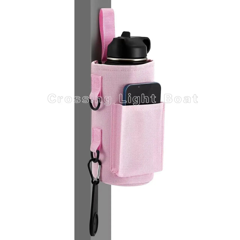 Magnetic Gym Water Bottle Bag Holder, Built-In Magnet for Easy Attachment to Metal Surface, Magnetic Bottle Sleeve Pouch