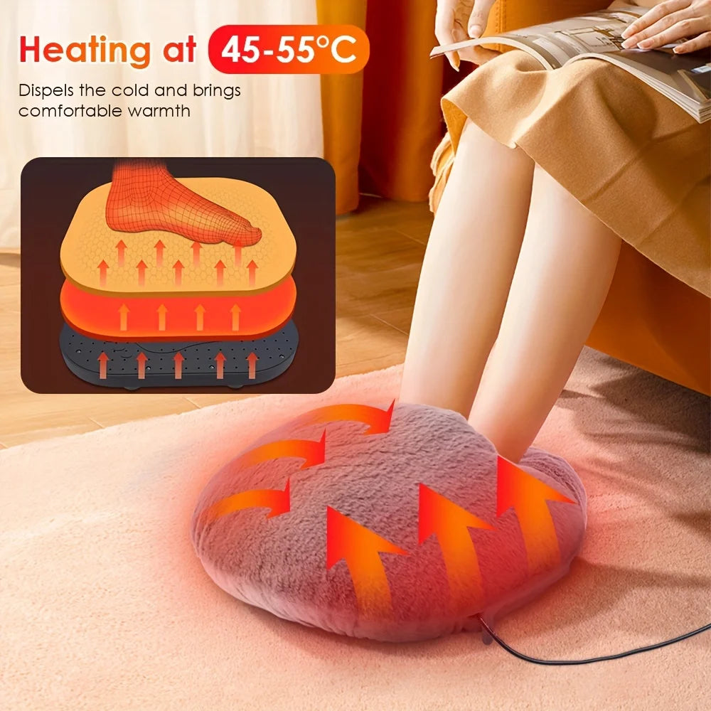 35-40 Yards USB Electric Foot Warmer with Constant Temperature Heating Soft Goose down Washable Winter 5V Foot Warmer Bedroom