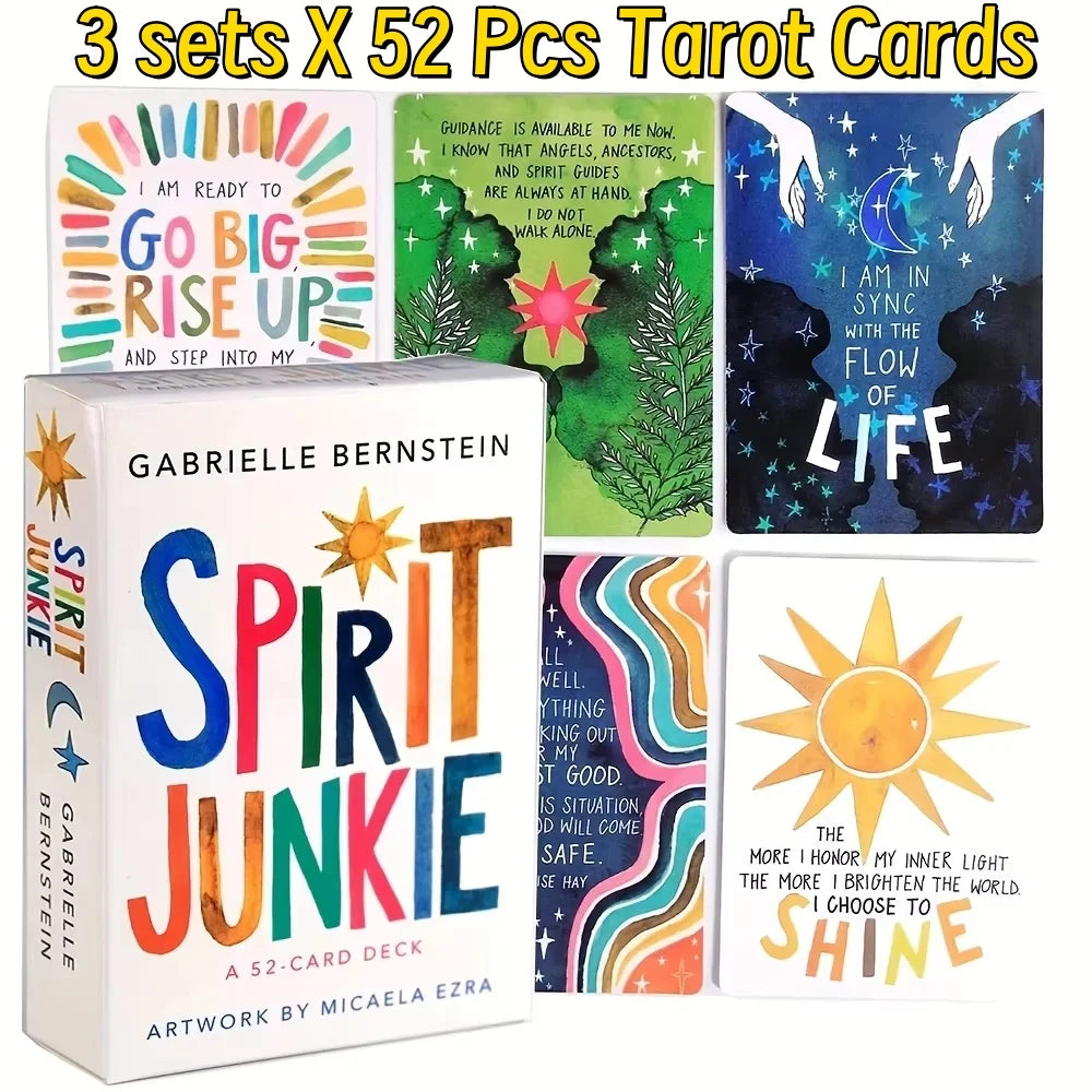 52Pcs Tarot Cards Oracle Cards Mental Healing Cards Board Game,Holiday Party Interactive Game,Birthday Party Tarot Card Supplies
