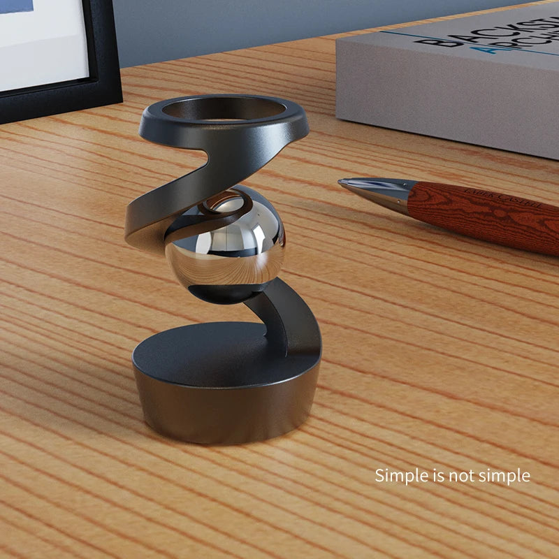 Adult Desktop Stress Relief Toy Aluminum Alloy Decompression Hypnosis Rotary Gyro Fingertip Kinetic Levitating Spinner Gift