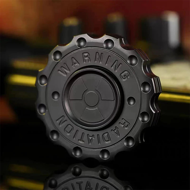 Radiation Warning Fidget Slider Spinner EDC Gear Hand Spinner Clicker Adult Fidget Toy ADHD Tool Anti-Anxiety Stress Relief Toys