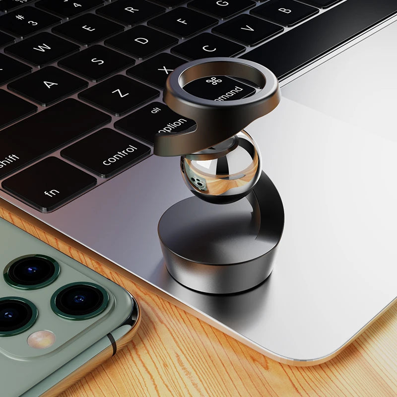 Adult Desktop Stress Relief Toy Aluminum Alloy Decompression Hypnosis Rotary Gyro Fingertip Kinetic Levitating Spinner Gift
