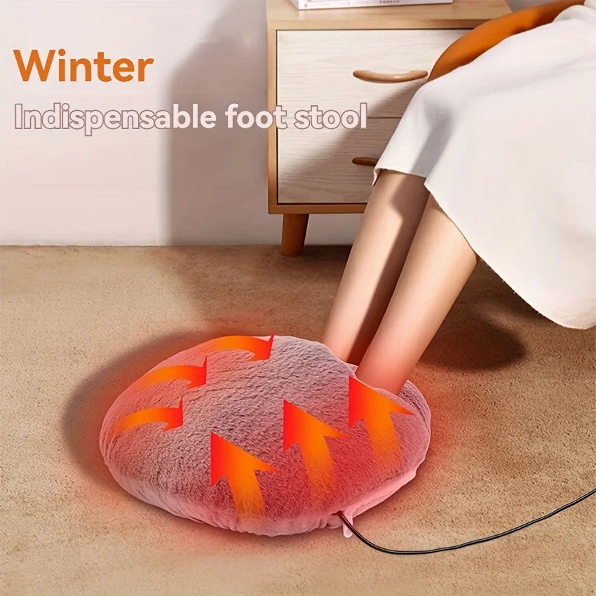 35-40 Yards USB Electric Foot Warmer with Constant Temperature Heating Soft Goose down Washable Winter 5V Foot Warmer Bedroom