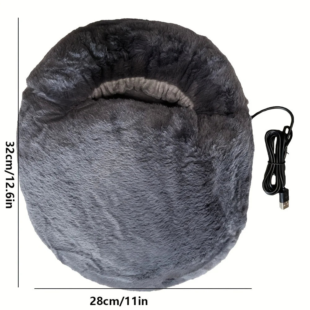 35-40 Yards USB Electric Foot Warmer with Constant Temperature Heating Soft Goose down Washable Winter 5V Foot Warmer Bedroom