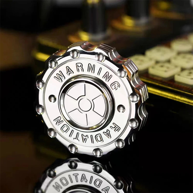 Radiation Warning Fidget Slider Spinner EDC Gear Hand Spinner Clicker Adult Fidget Toy ADHD Tool Anti-Anxiety Stress Relief Toys