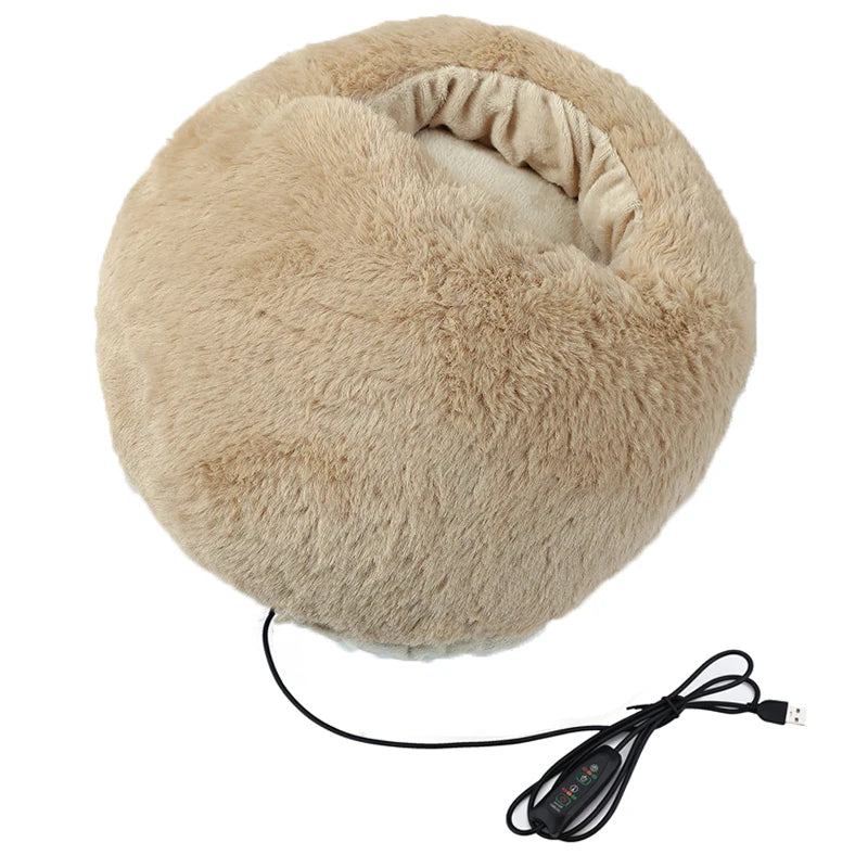 35-40 Yards USB Electric Foot Warmer with Constant Temperature Heating Soft Goose down Washable Winter 5V Foot Warmer Bedroom