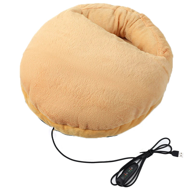 35-40 Yards USB Electric Foot Warmer with Constant Temperature Heating Soft Goose down Washable Winter 5V Foot Warmer Bedroom