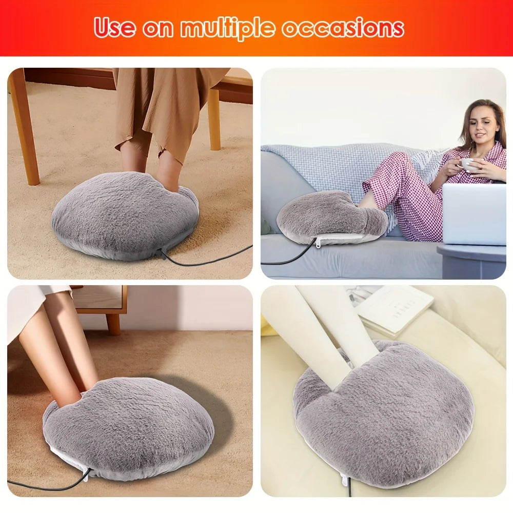 35-40 Yards USB Electric Foot Warmer with Constant Temperature Heating Soft Goose down Washable Winter 5V Foot Warmer Bedroom